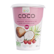 Produits bios sans lactose : dessert coco framboise